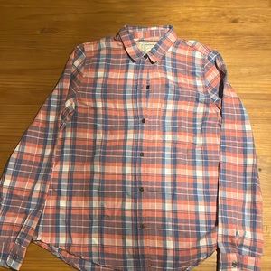 Current Elliott button down plaid shirt pink blue white in great condition